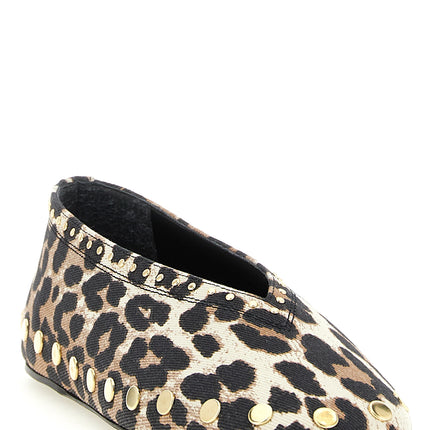 Ganni Multicolor Cotton Ballet Flats