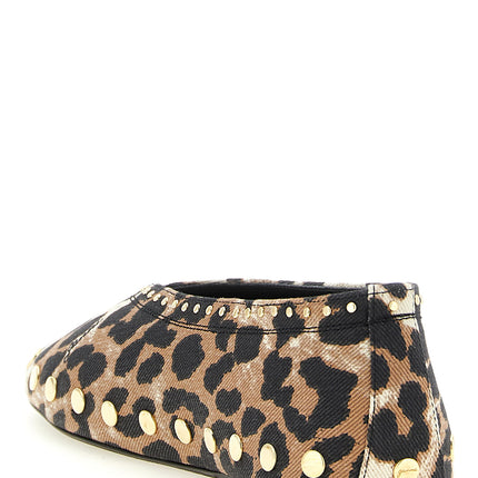 Ganni Multicolor Cotton Ballet Flats Ganni
