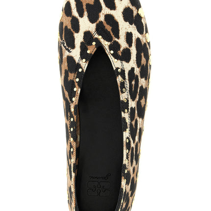 Ganni Multicolor Cotton Ballet Flats Ganni