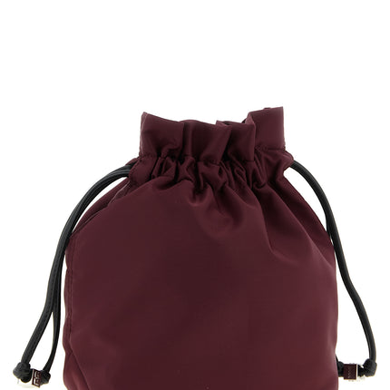Ganni Bordeaux Recycled Polyamide Clutch Bag Ganni