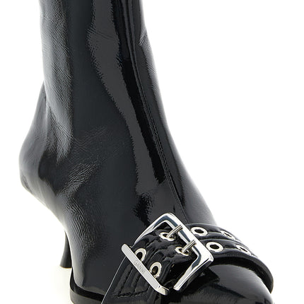 Ganni Black Polyethylene Ankle Boots