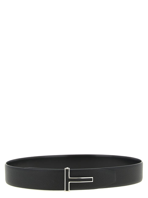 Tom Ford Black Calfskin Regular Belt