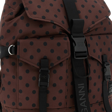 Ganni Brown Recycled Polyamide Backpack