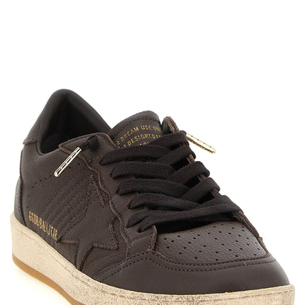 Golden Goose Brown Cowhide Low Top Sneakers