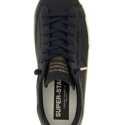 Golden Goose Blue Cowhide Low Top Sneakers