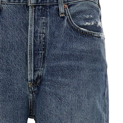 Agolde Blue Cotton Cropped Jeans