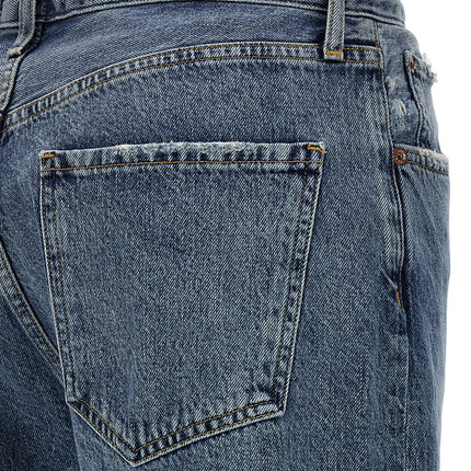 Agolde Blue Cotton Cropped Jeans