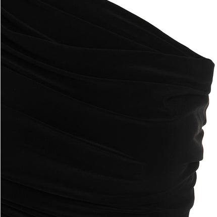 Norma Kamali Black Polyester Short Dress