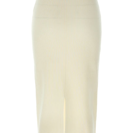 Alessandra Rich White Wool Midi Skirt Alessandra Rich
