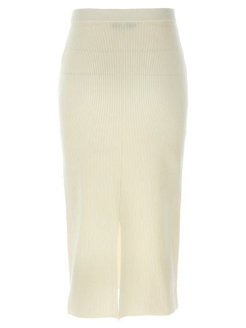Alessandra Rich White Wool Midi Skirt Alessandra Rich