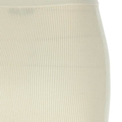Alessandra Rich White Wool Midi Skirt Alessandra Rich