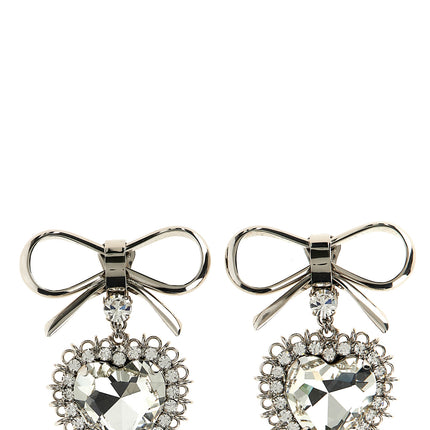 Alessandra Rich Silver Glass Earrings