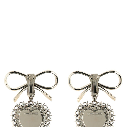 Alessandra Rich Silver Glass Earrings
