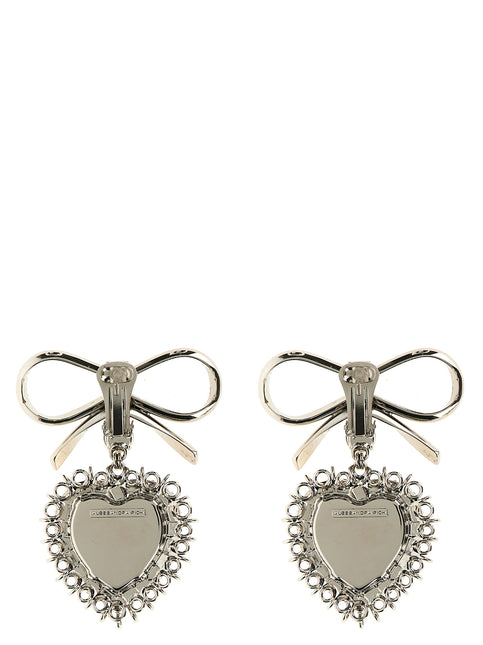 Alessandra Rich Silver Glass Earrings