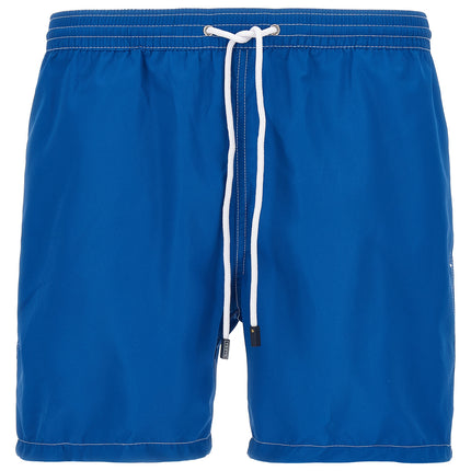 Barba Napoli Blue Polyester Swim Shorts