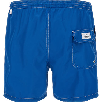 Barba Napoli Blue Polyester Swim Shorts