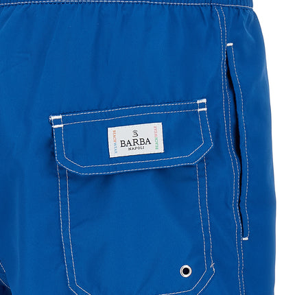 Barba Napoli Blue Polyester Swim Shorts