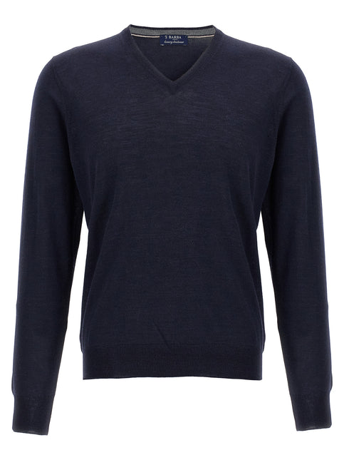 Barba Napoli Blue Wool Cardigan