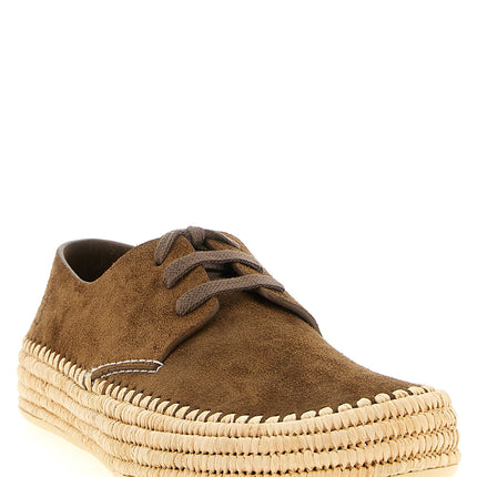 Loewe Brown Calfskin Espadrilles