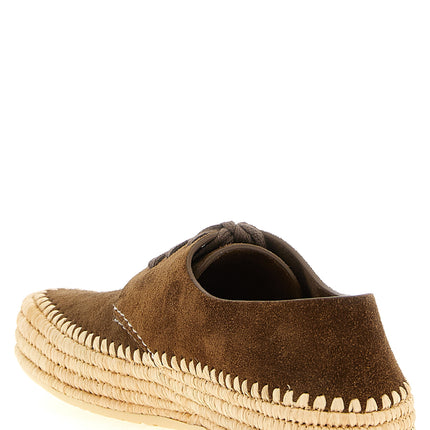 Loewe Brown Calfskin Espadrilles
