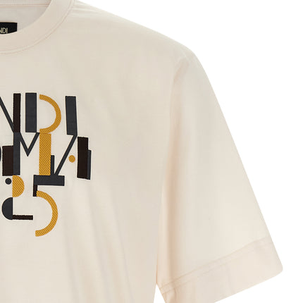 Fendi White Cotton T-Shirt