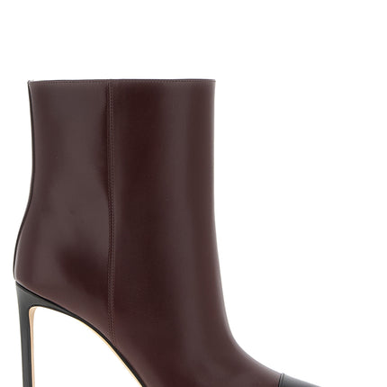 Francesco Russo Bordeaux Goatskin Ankle Boots