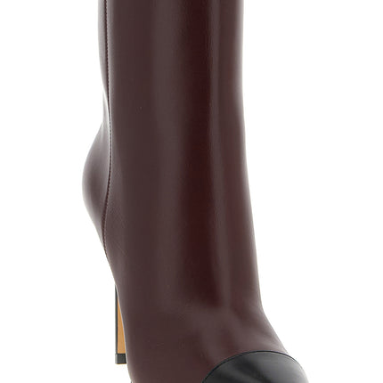 Francesco Russo Bordeaux Goatskin Ankle Boots