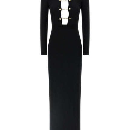 Elisabetta Franchi Black Viscose Long Dress