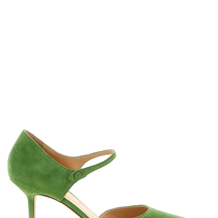 Francesco Russo Bicolor Goatskin Mid Heel Pumps