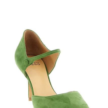 Francesco Russo Bicolor Goatskin Mid Heel Pumps