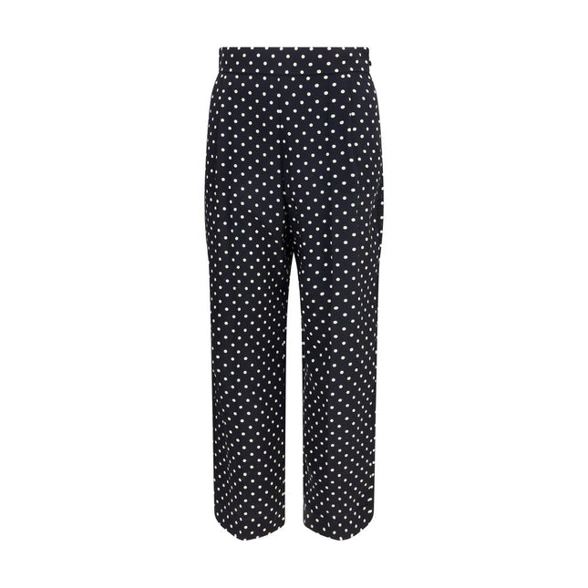 Valentino Garavani Black Silk Cropped Pants