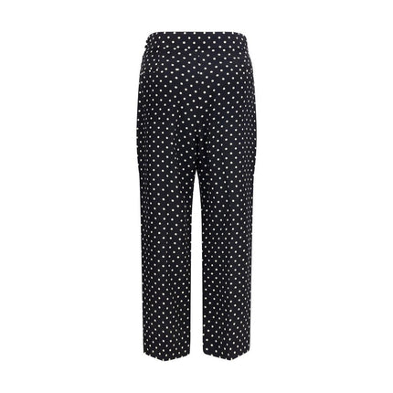 Valentino Black Silk Cropped Pants
