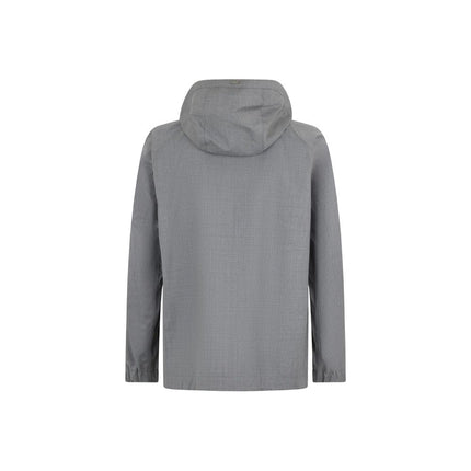 Herno Gray Virgin Wool Shell Jacket