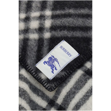 Burberry Gray Wool Oves Aries Scarf