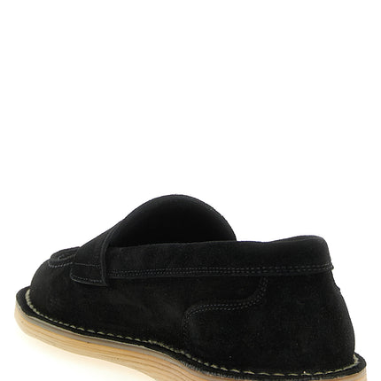 Dolce & Gabbana Black Calfskin Slip-On Loafers