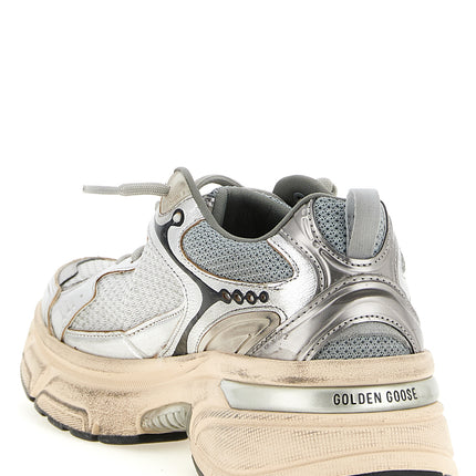 Golden Goose Silver Leather Chunky Sneakers