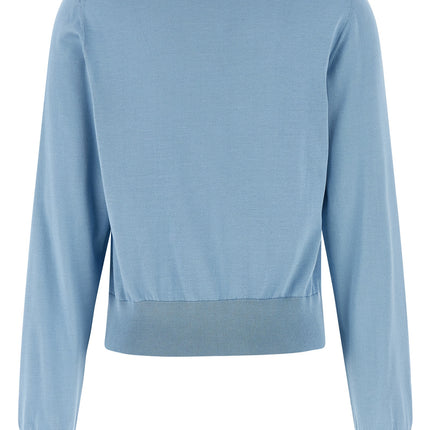 Dolce & Gabbana Blue Silk Cardigan