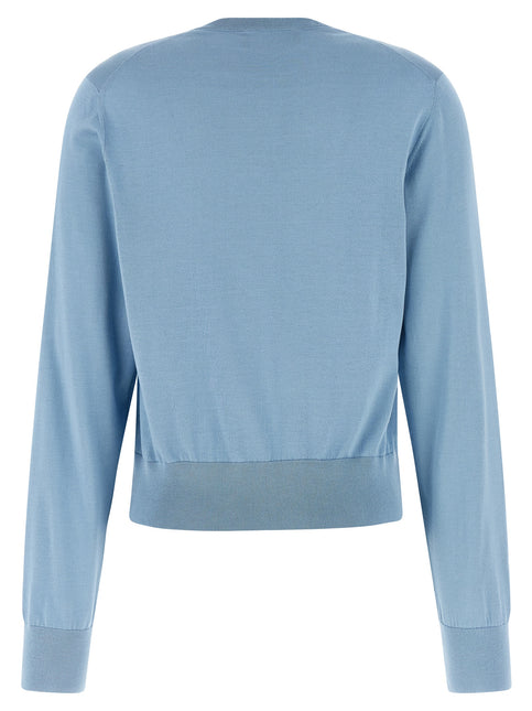 Dolce & Gabbana Blue Silk Cardigan