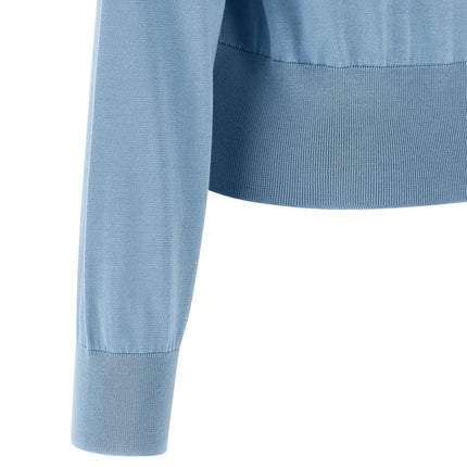 Dolce & Gabbana Blue Silk Cardigan