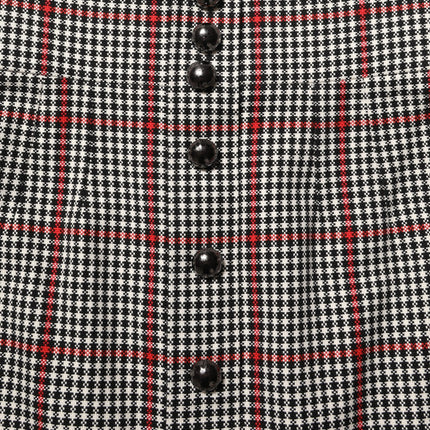Dolce & Gabbana Gray Checkered High Waist A-line Mini Skirt Dolce & Gabbana