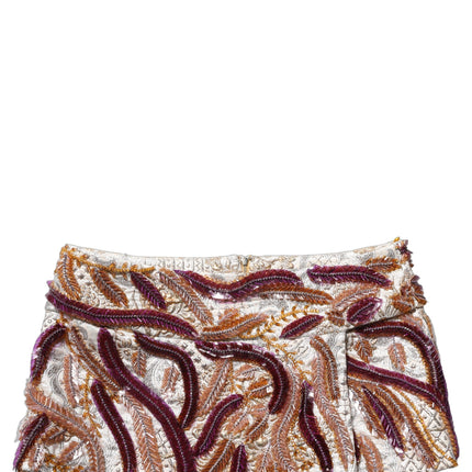 Dolce & Gabbana Multicolor Sequin MidWaist A-line Mini Skirt Dolce & Gabbana