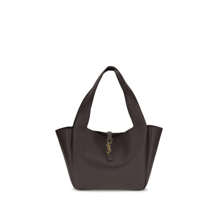 Saint Laurent Brown Calf Leather Bos Taurus Shoulder Bag