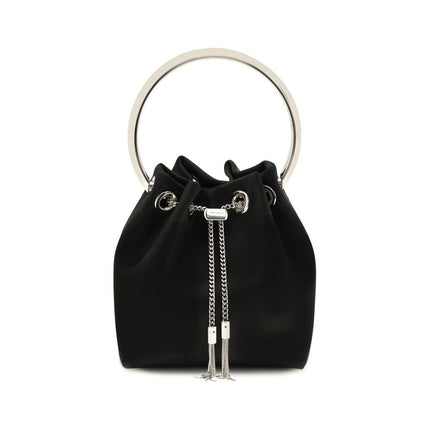 Jimmy Choo Black Cotton Shoulder Bag