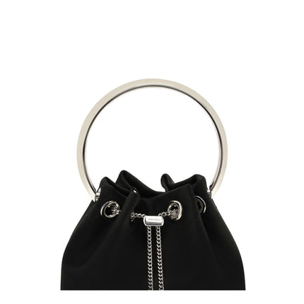 Jimmy Choo Black Cotton Shoulder Bag