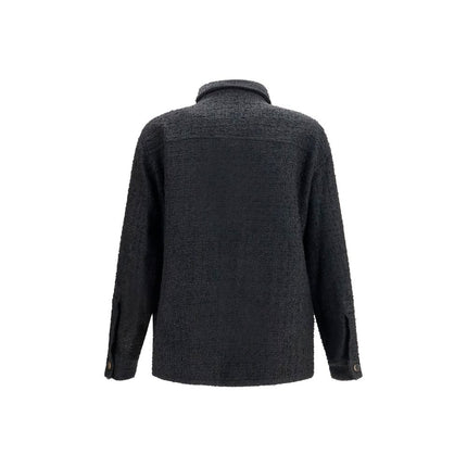 Balmain Black Cotton Shell Jacket