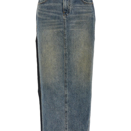 R13 Blue Cotton Mini Skirt R13