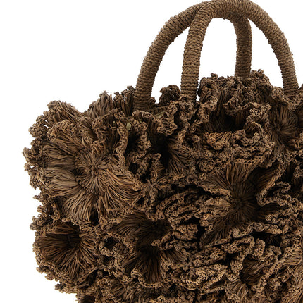 Ibeliv Brown Raffia Handbag