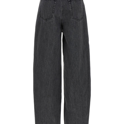 ROTATE BIRGER CHRISTENSEN Black Cotton Straight-Leg Jeans