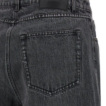 ROTATE BIRGER CHRISTENSEN Black Cotton Straight-Leg Jeans