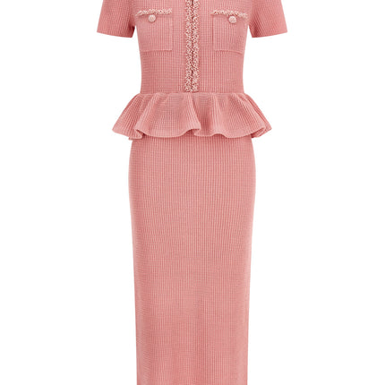 Self-Portrait Multicolor Polyester Midi Dress